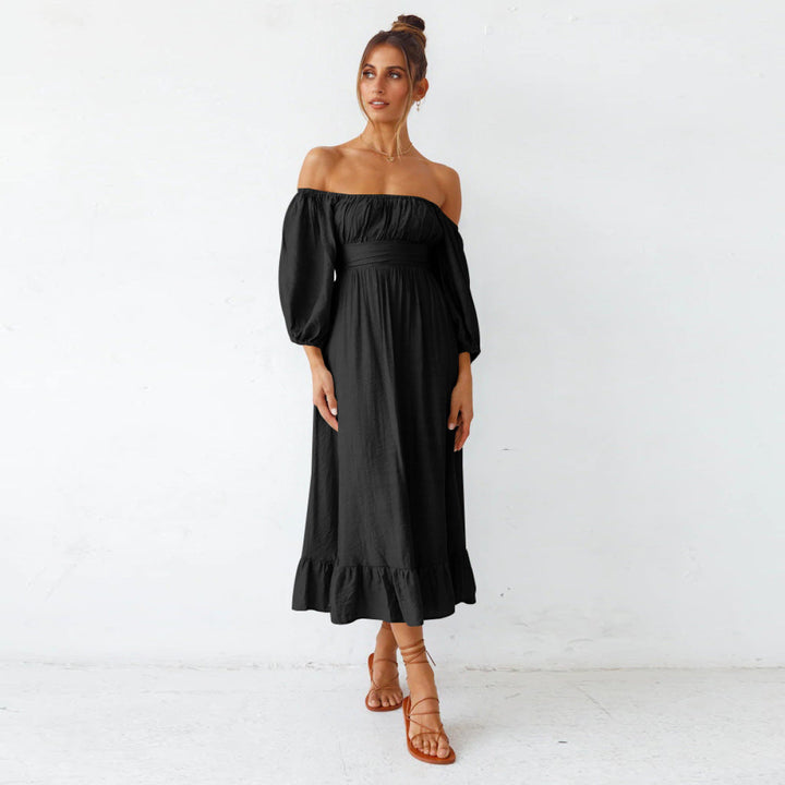 Puff Sleeve Pleated Dress