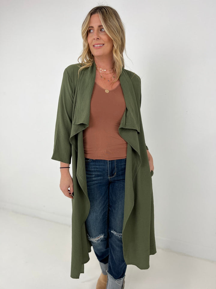 Draped Front  Jacket