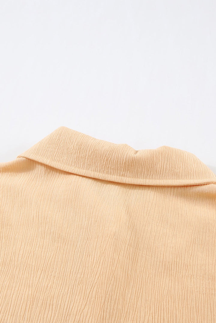 Ruffled Patchwork Loose Shirt