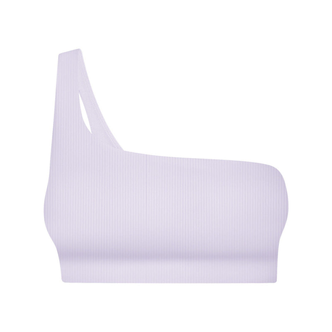 Solid Ribbed One ShoulderSports Bras