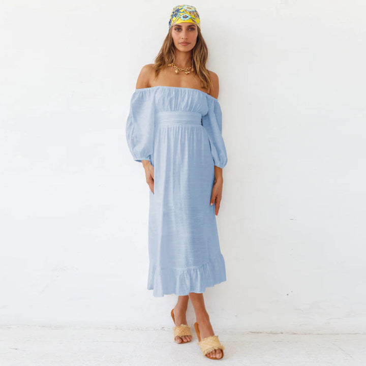 Puff Sleeve Pleated Dress