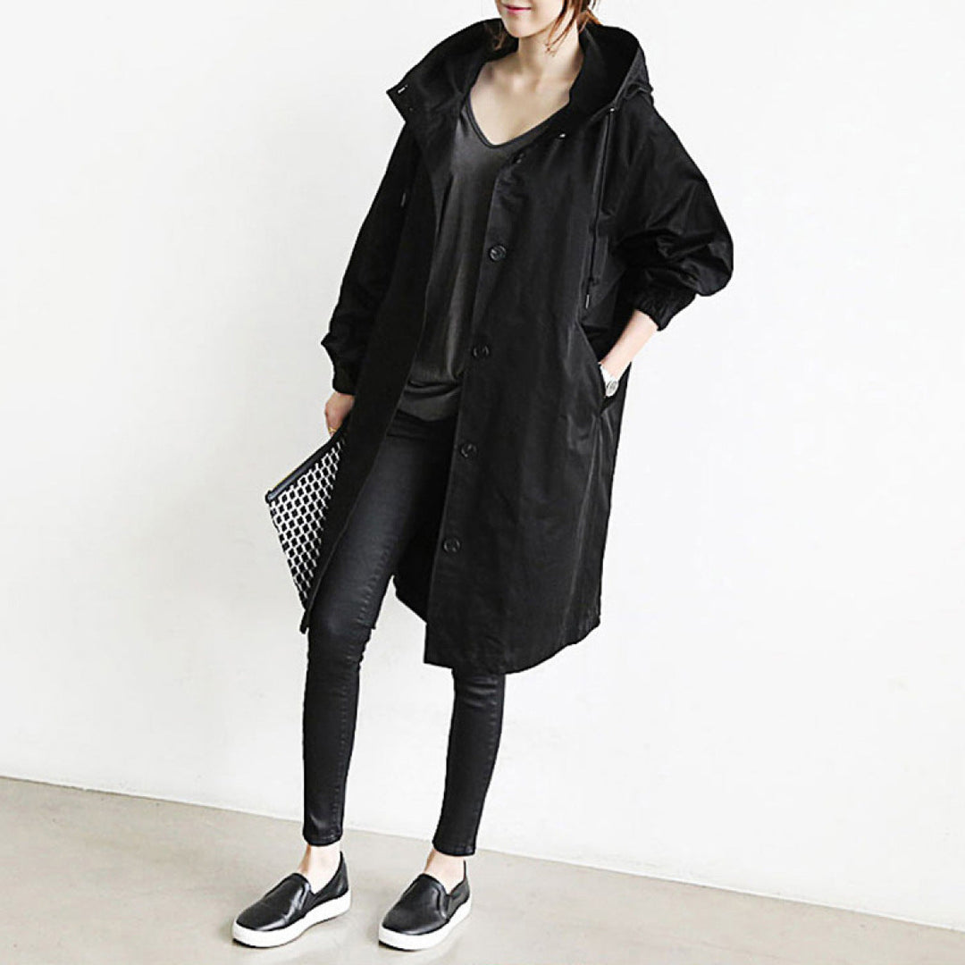 Casual Long-Sleeved Single-Breasted Coat