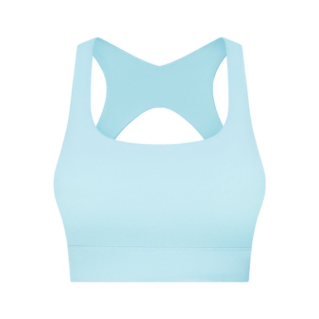 High U-Neck Stretch Backless Sports Bra - Sports Wear