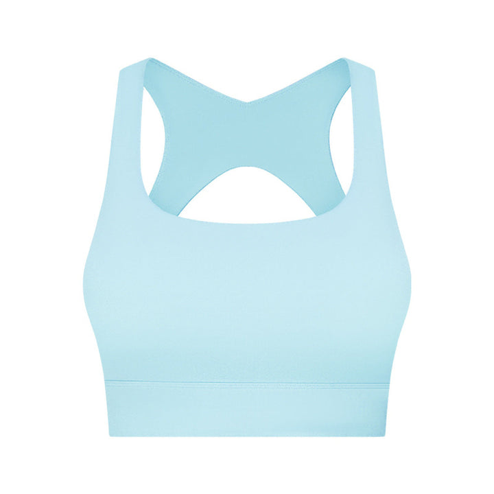 High U-Neck Stretch Backless Sports Bra - Sports Wear