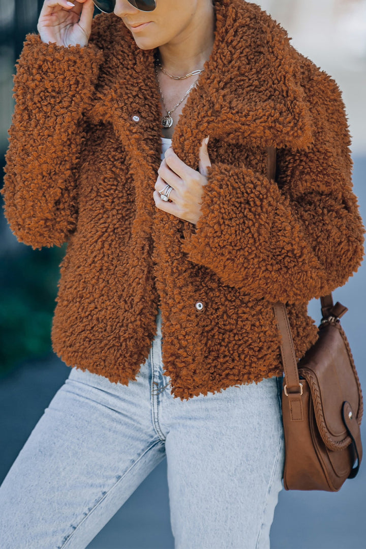 Cropped Teddy Coat