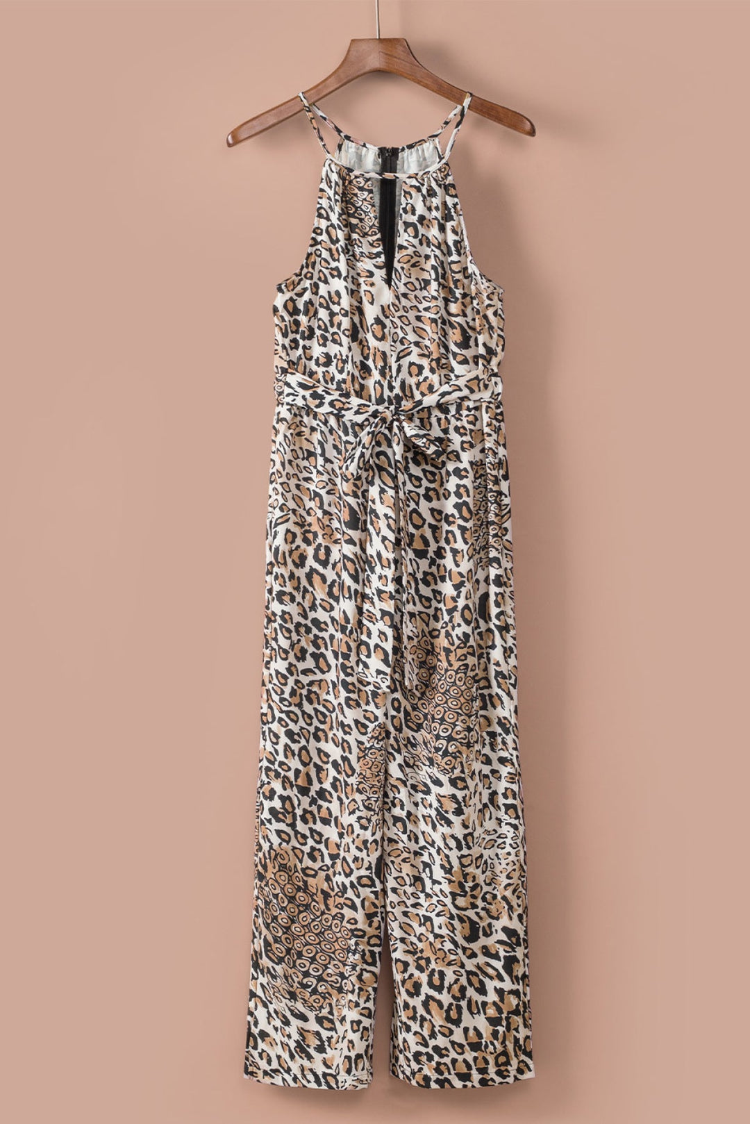 Leopard Sleeveless Cropped Jumpsuit