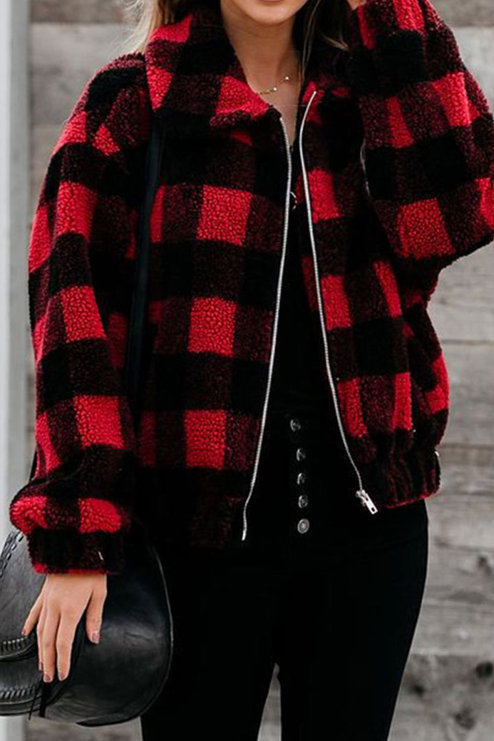 Leopard Print Sherpa Jacket Coat