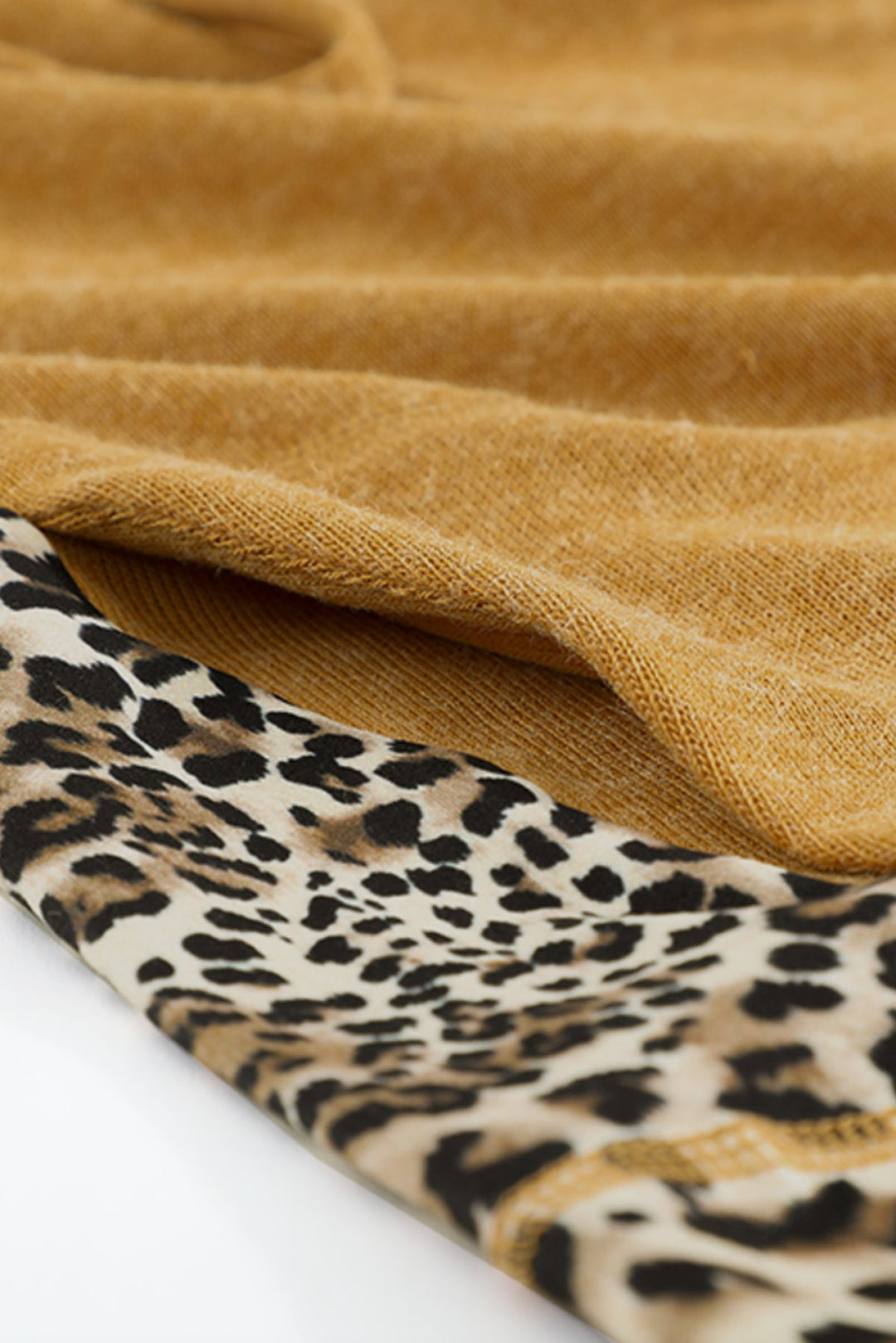 Leopard Patchwork Pullover Hoodie