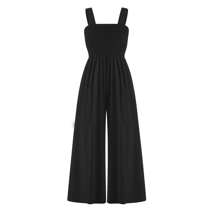 Smocked Wide Leg Jumpsuit