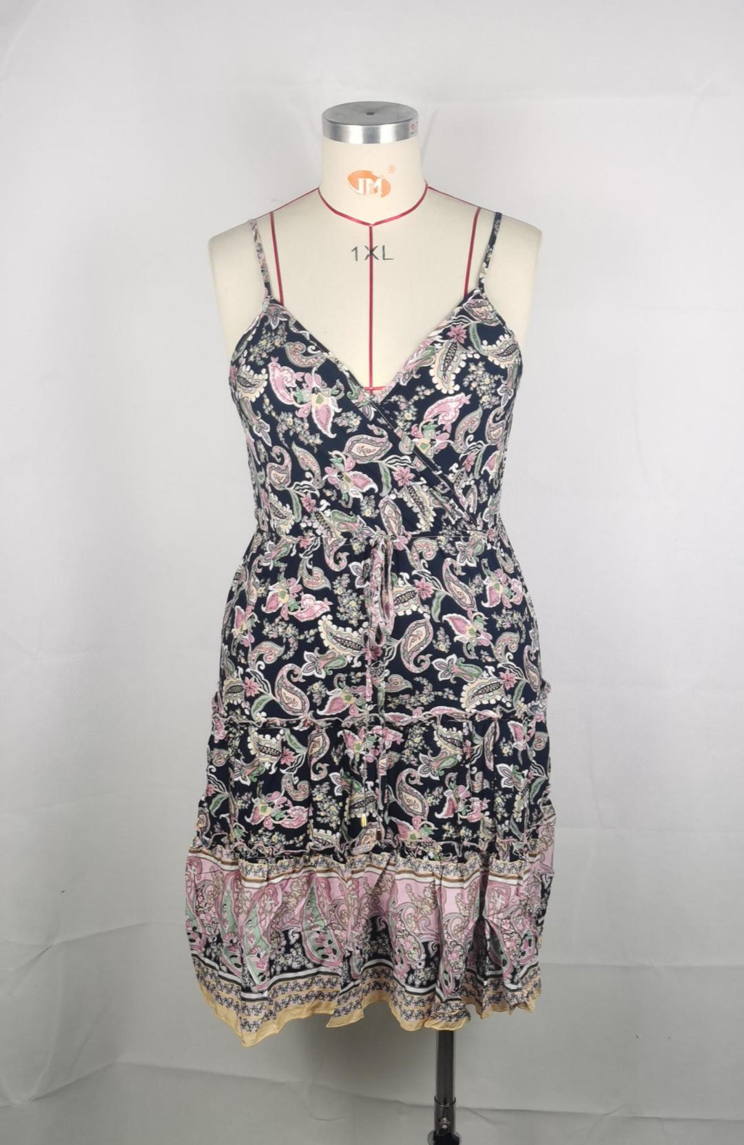 Boho Floral Sleeveless Belted Cami Dress