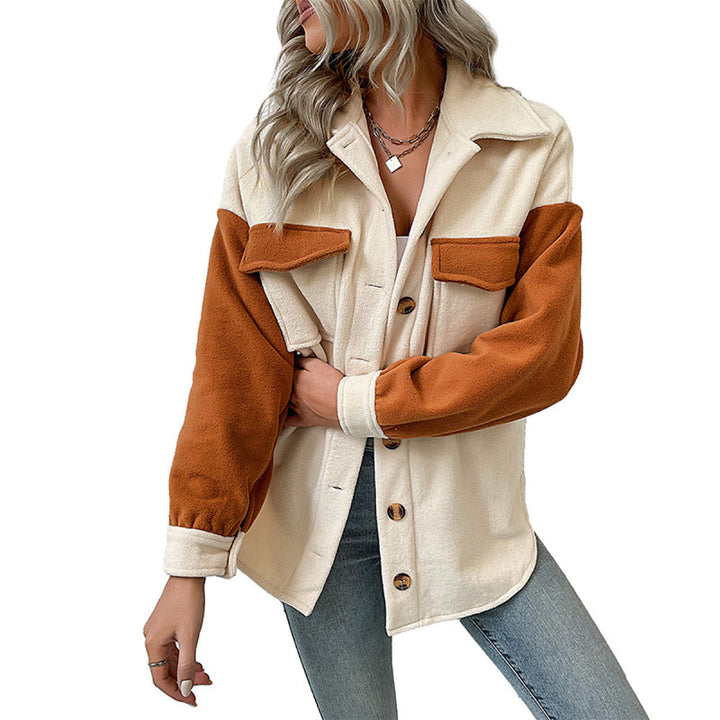 Fleece Long-Sleeved Single-Breasted Jacket