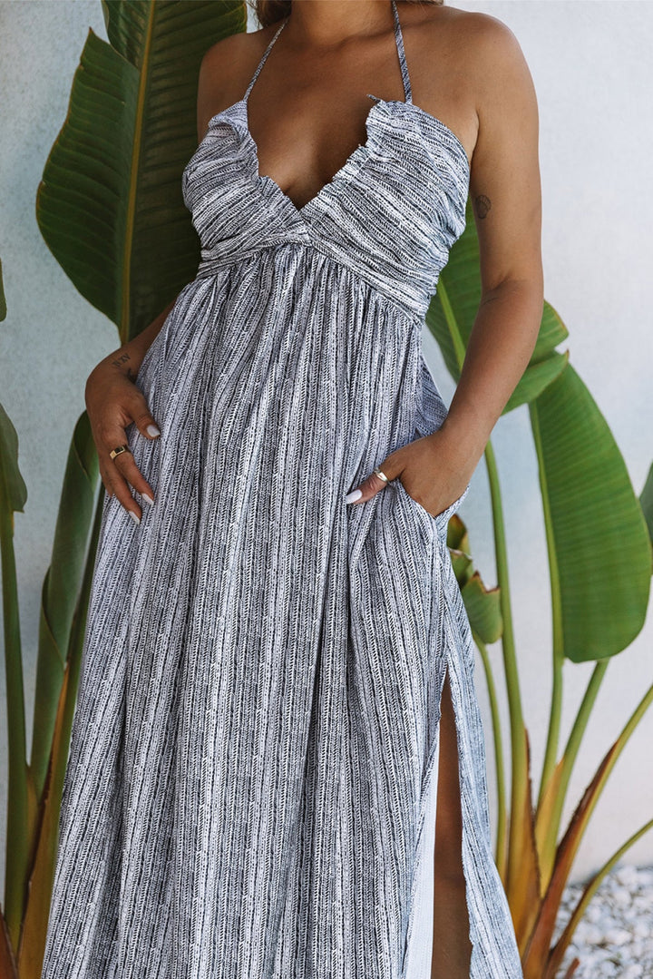 Halter Backless Maxi Dress