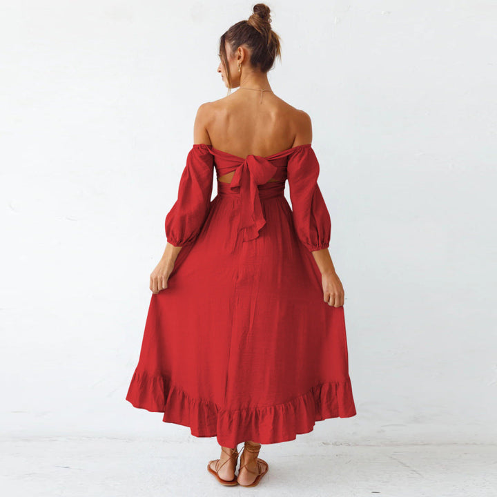 Puff Sleeve Pleated Dress