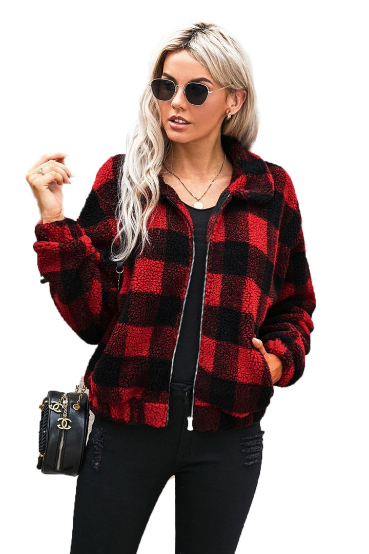 Leopard Print Sherpa Jacket Coat