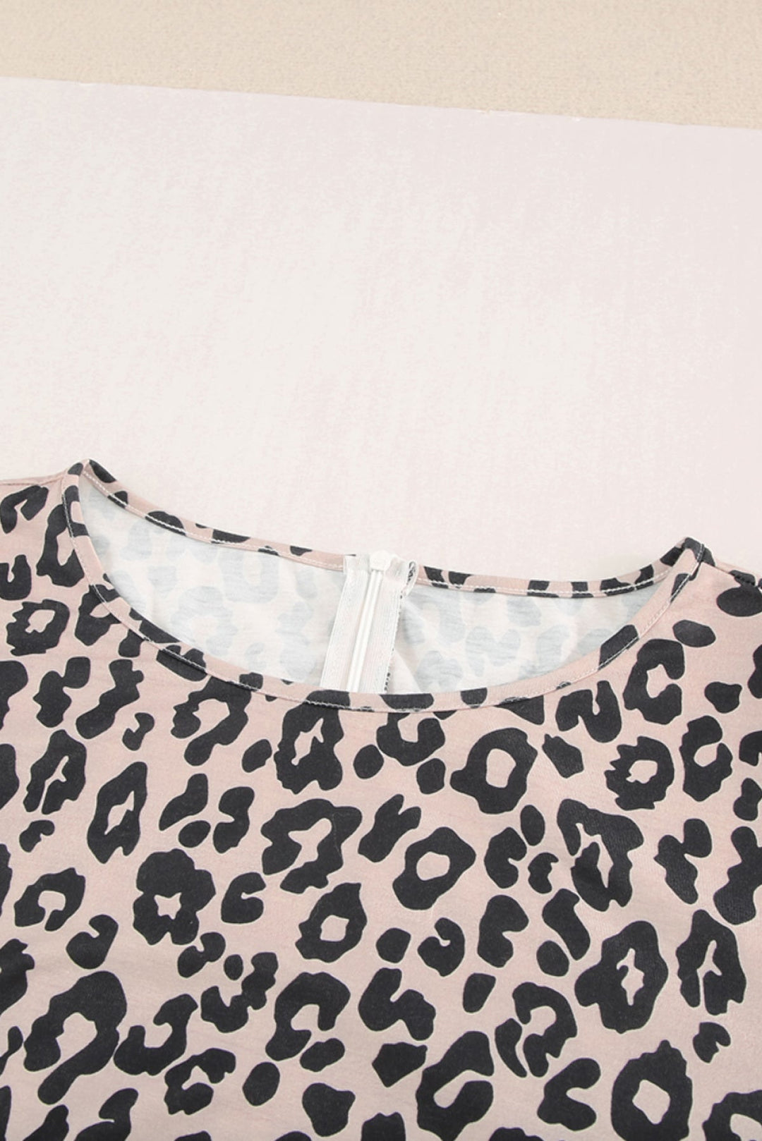Leopard Half Sleeve Plus Size Jumpsuit