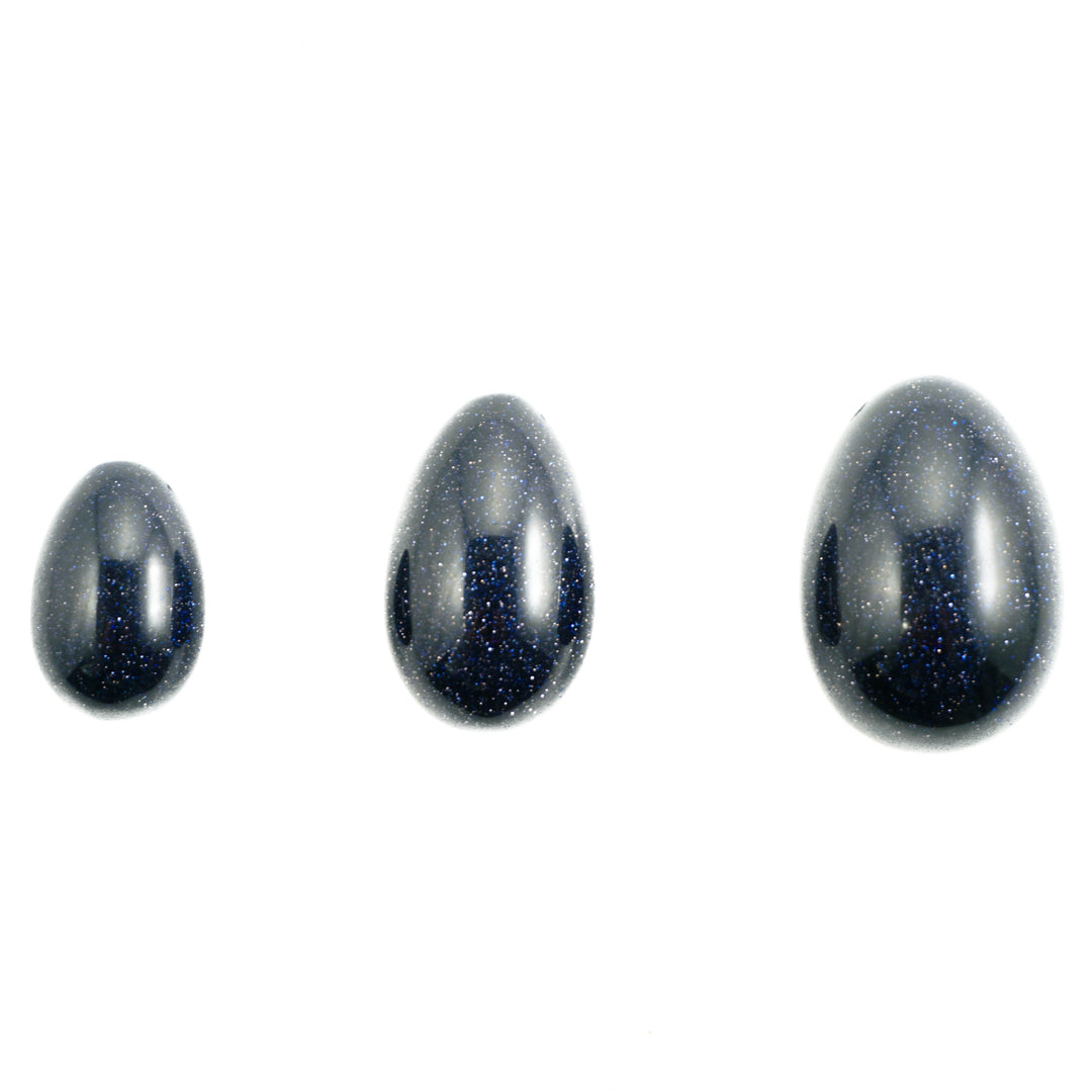 Blue Goldstone Yoni Quartz Eggs