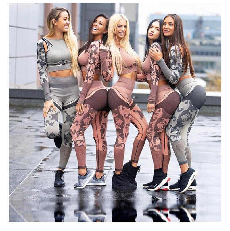 Camouflage  Seamless Yoga Set