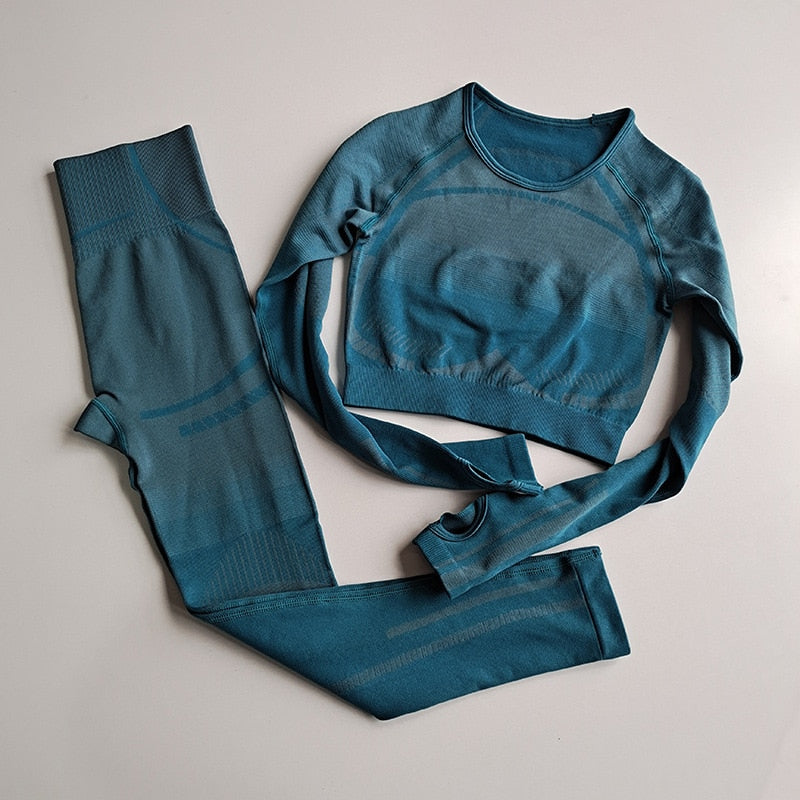 2 Piece Geo Seamless Yoga Sets