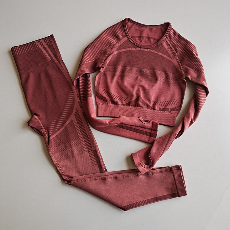 2 Piece Geo Seamless Yoga Sets