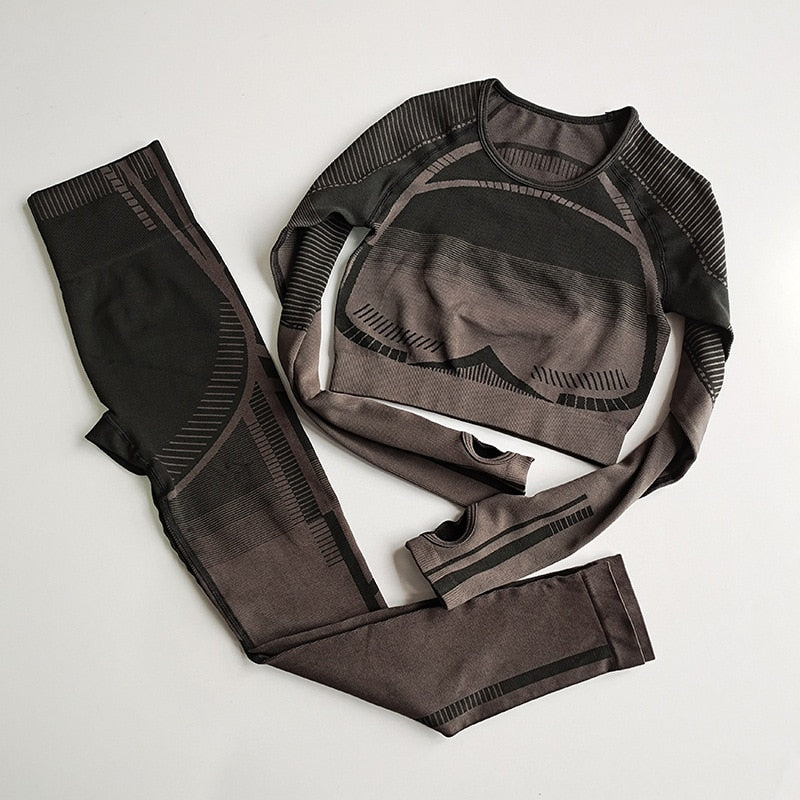 2 Piece Geo Seamless Yoga Sets