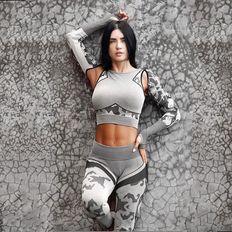 Camouflage  Seamless Yoga Set