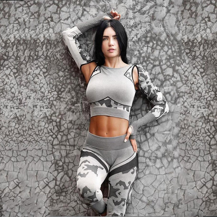 Camouflage  Seamless Yoga Set