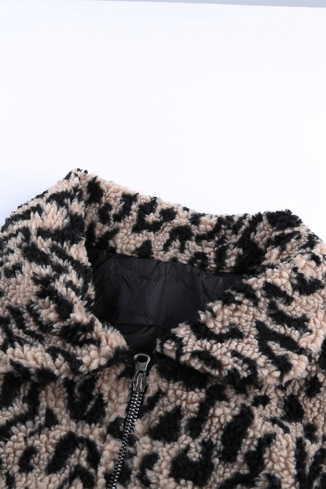 Leopard Print Sherpa Jacket Coat