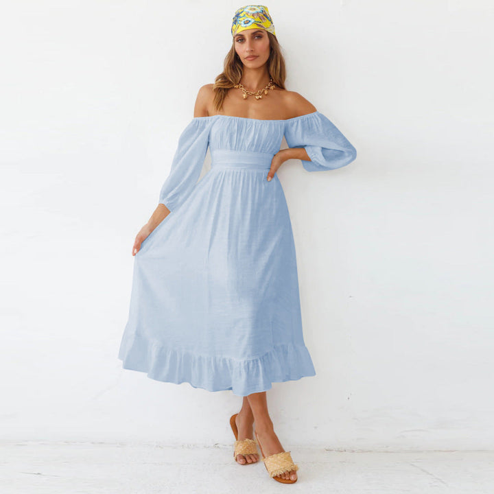 Puff Sleeve Pleated Dress