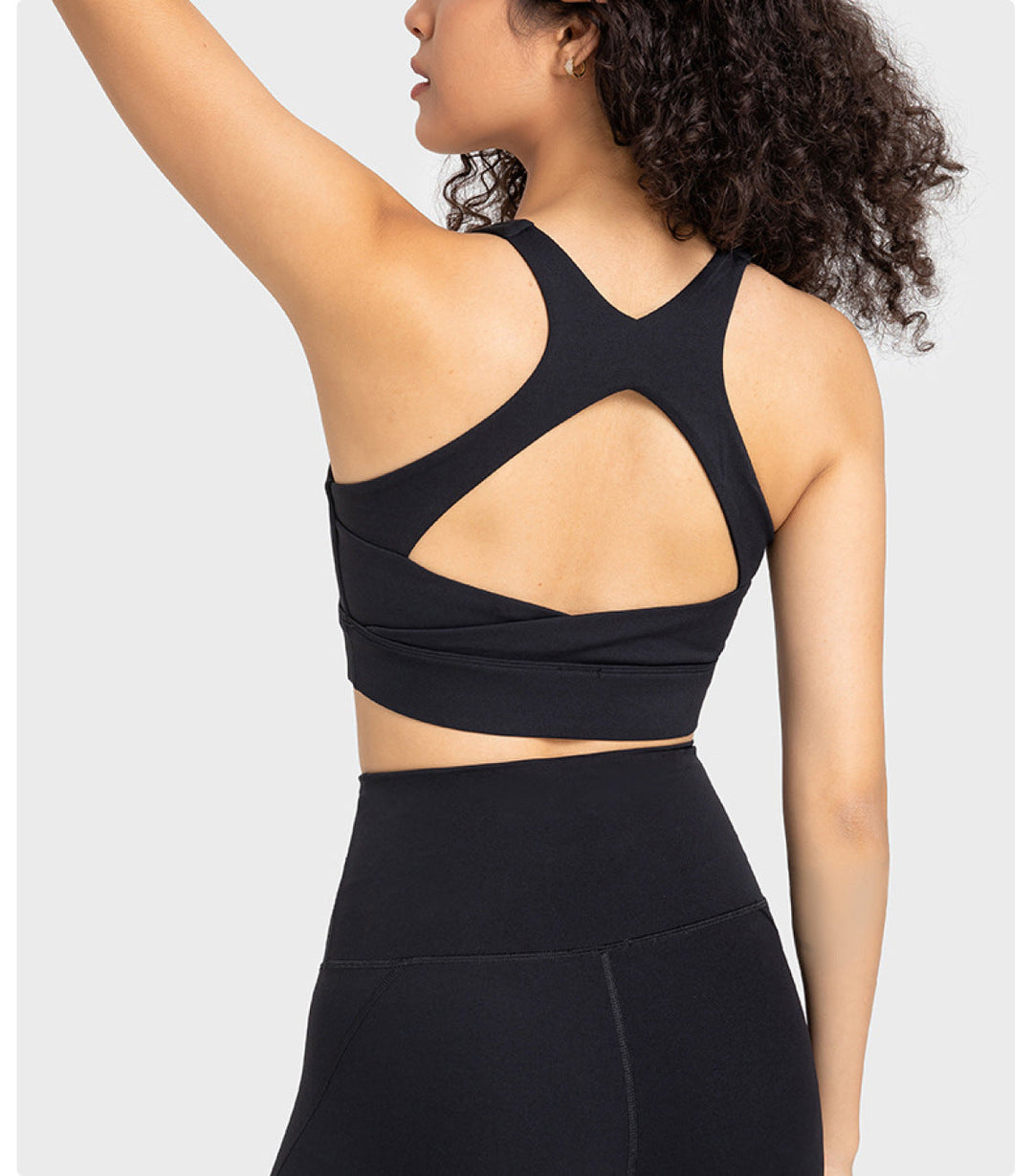 High U-Neck Stretch Backless Sports Bra - Sports Wear