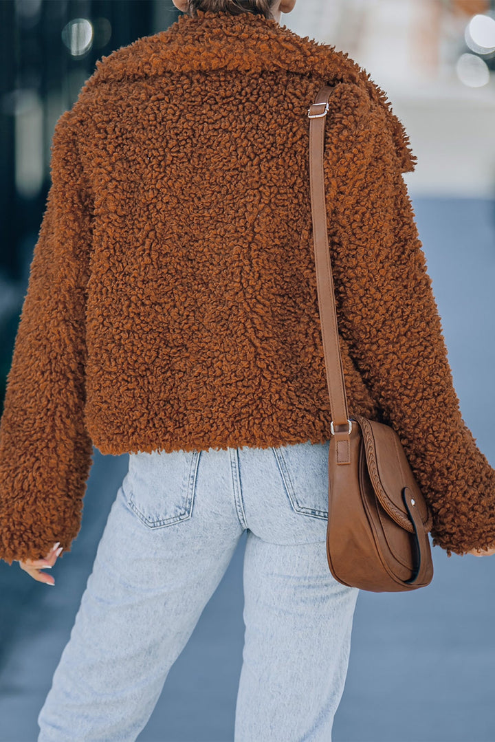 Cropped Teddy Coat