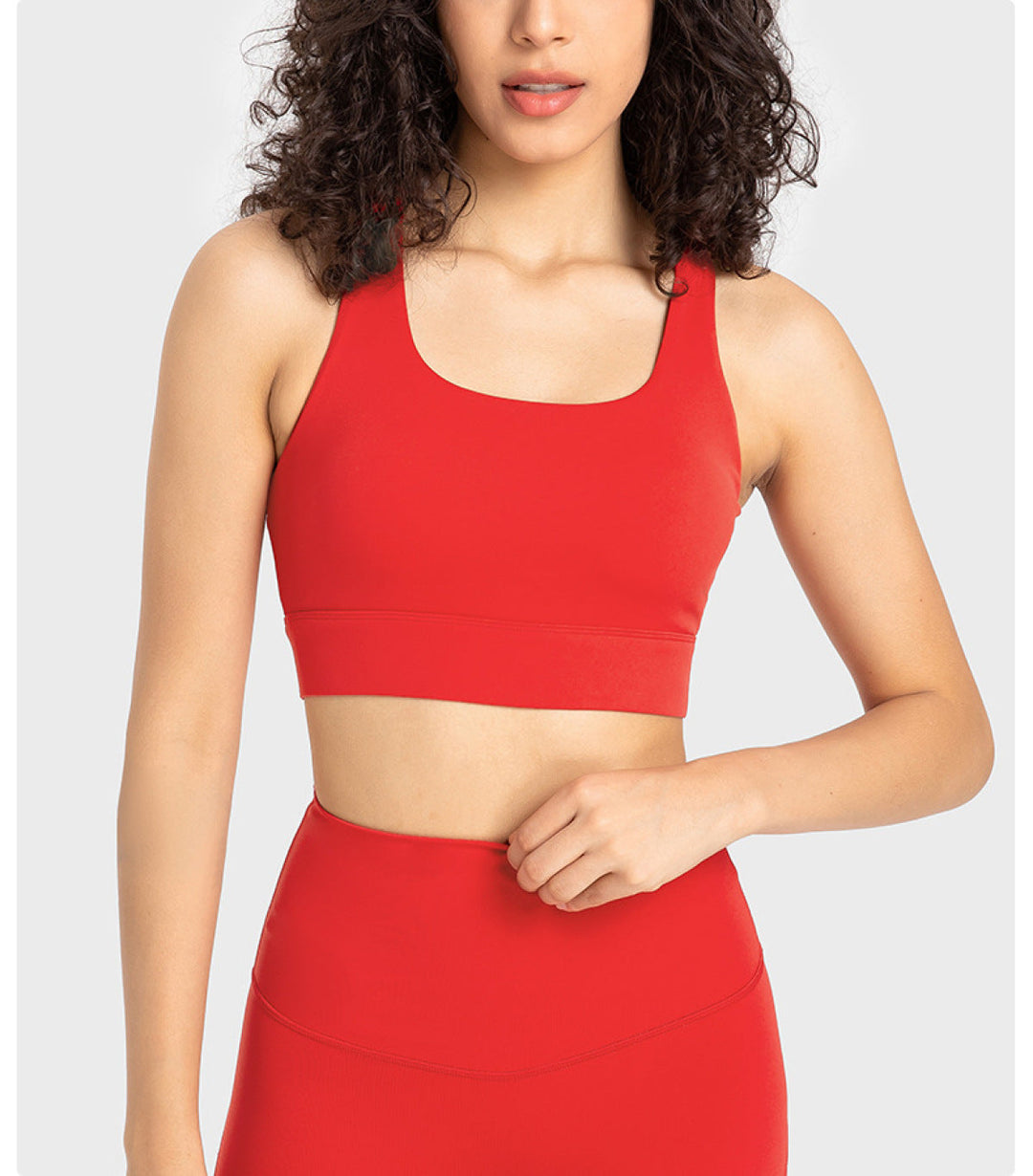 High U-Neck Stretch Backless Sports Bra - Sports Wear