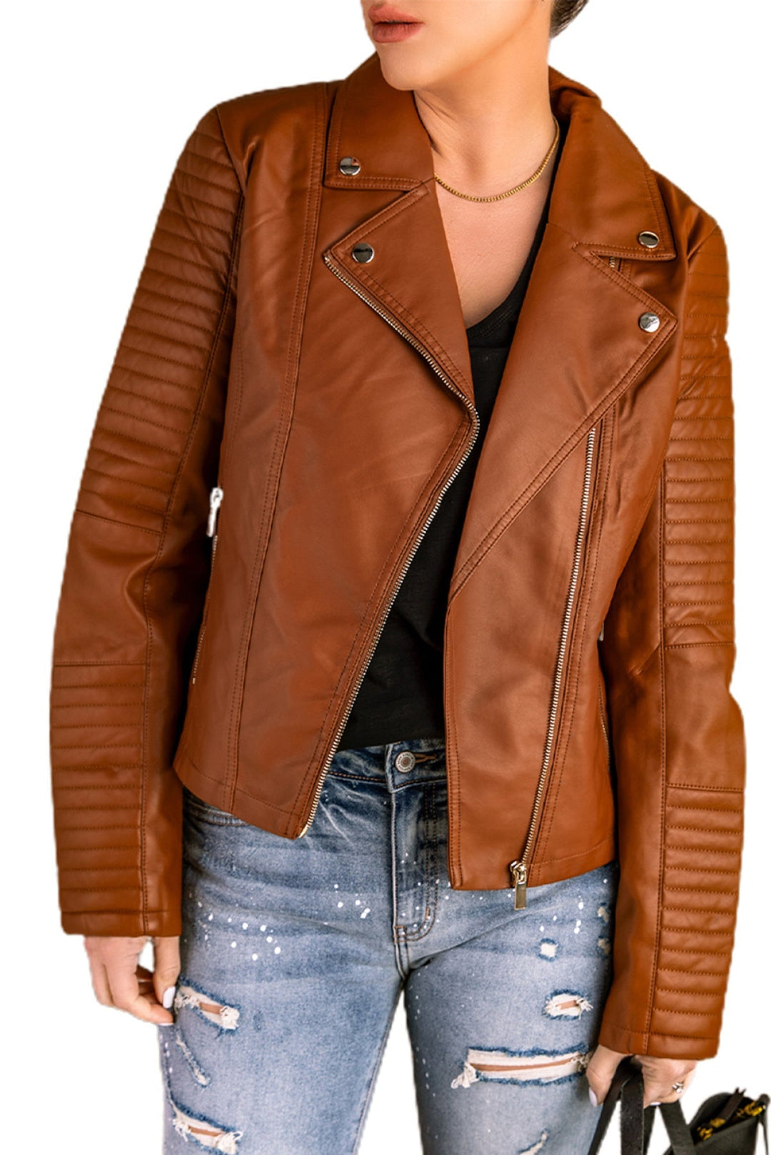Ribbed Seam Motorcycle Jacket