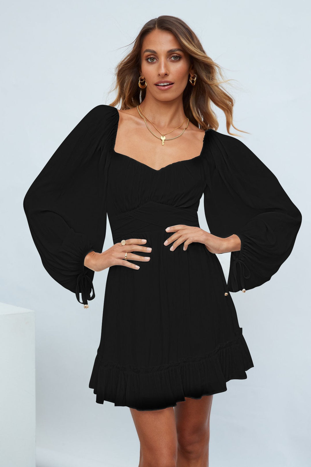 Ruffle Hem A-line Dress