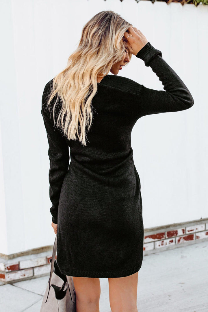 Tie Sweater Dress