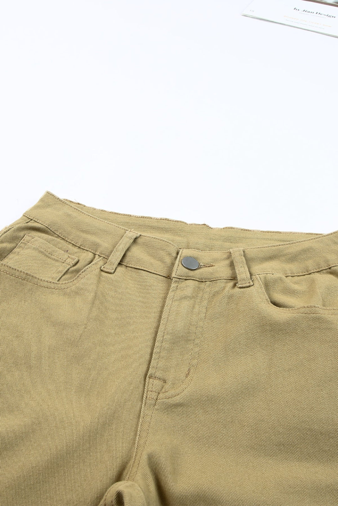 Distressed Raw Hem Straight Leg Jeans