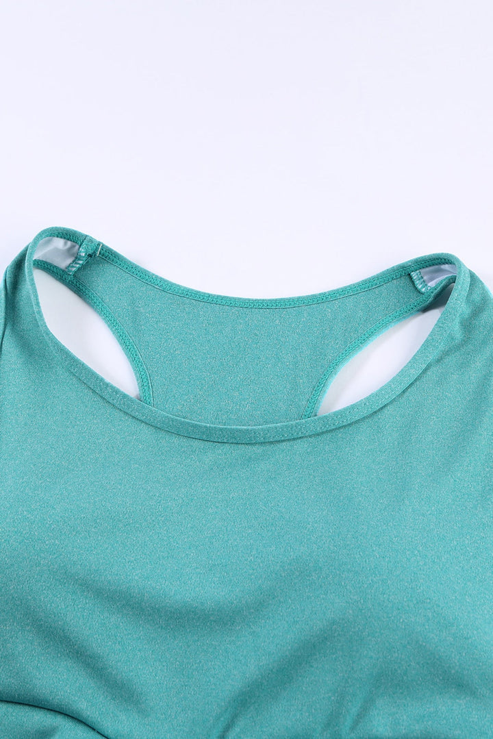 Green Crisscross Sports Bra And Leggings Set - Sports Wear