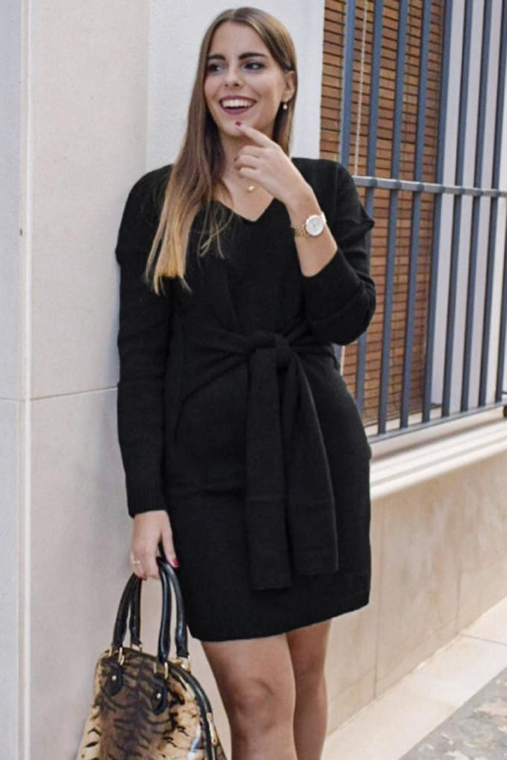 Tie Sweater Dress