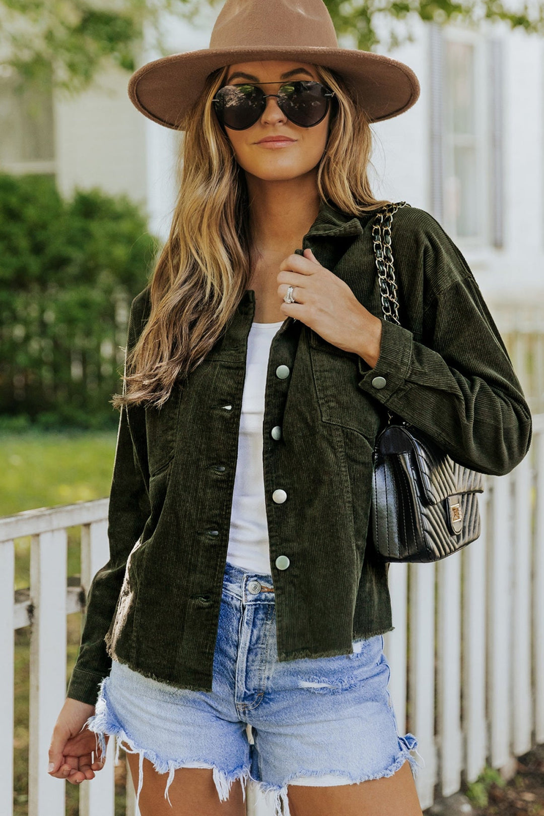 Corduroy Buttoned Jacket