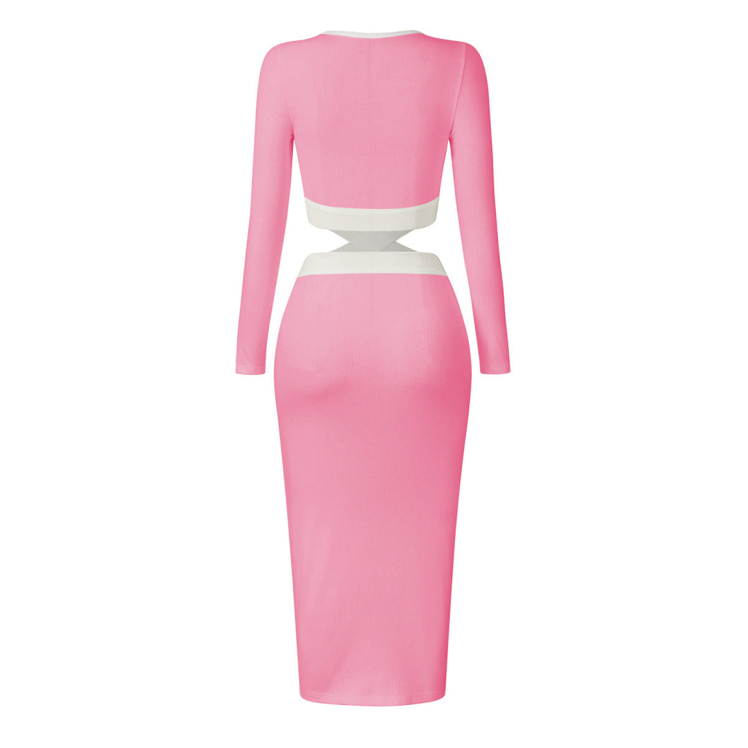 Colorblock Maxi Tube Dress
