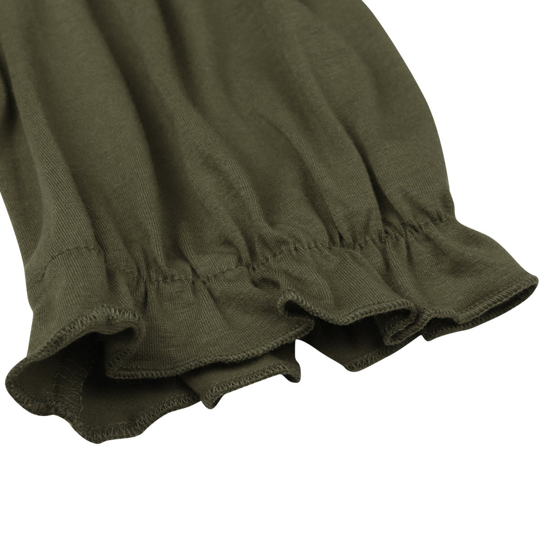 Solid Off-the-Shoulder Elastic Waist Mini Dress