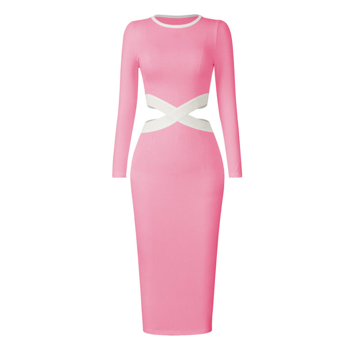 Colorblock Maxi Tube Dress