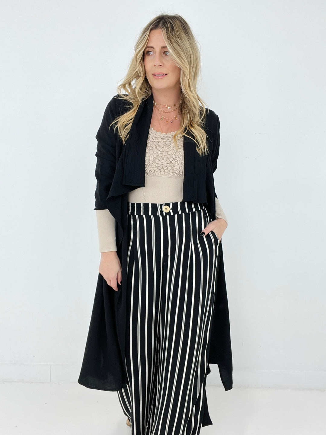 Draped Front  Jacket