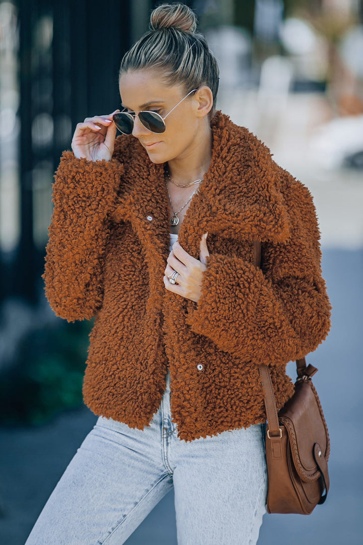 Cropped Teddy Coat