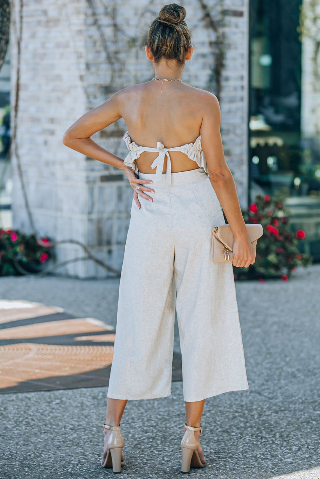 Ruffled Strapless Jumpsuit