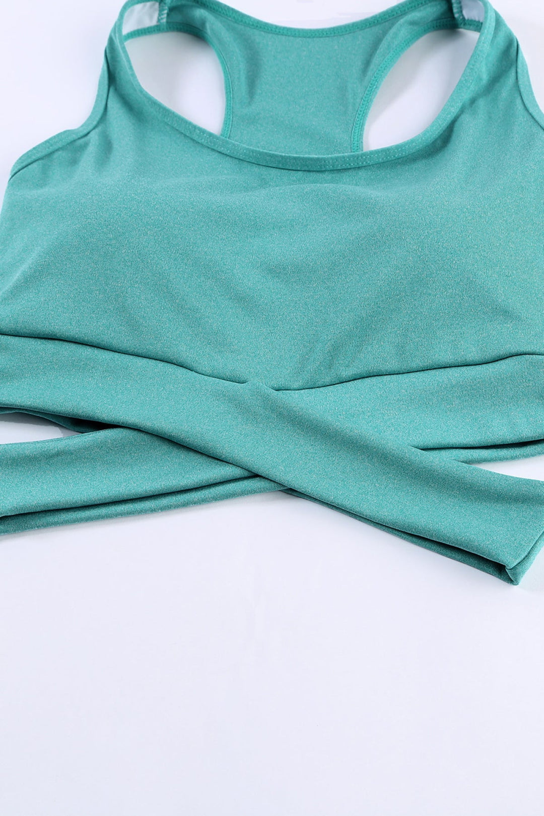 Green Crisscross Sports Bra And Leggings Set - Sports Wear
