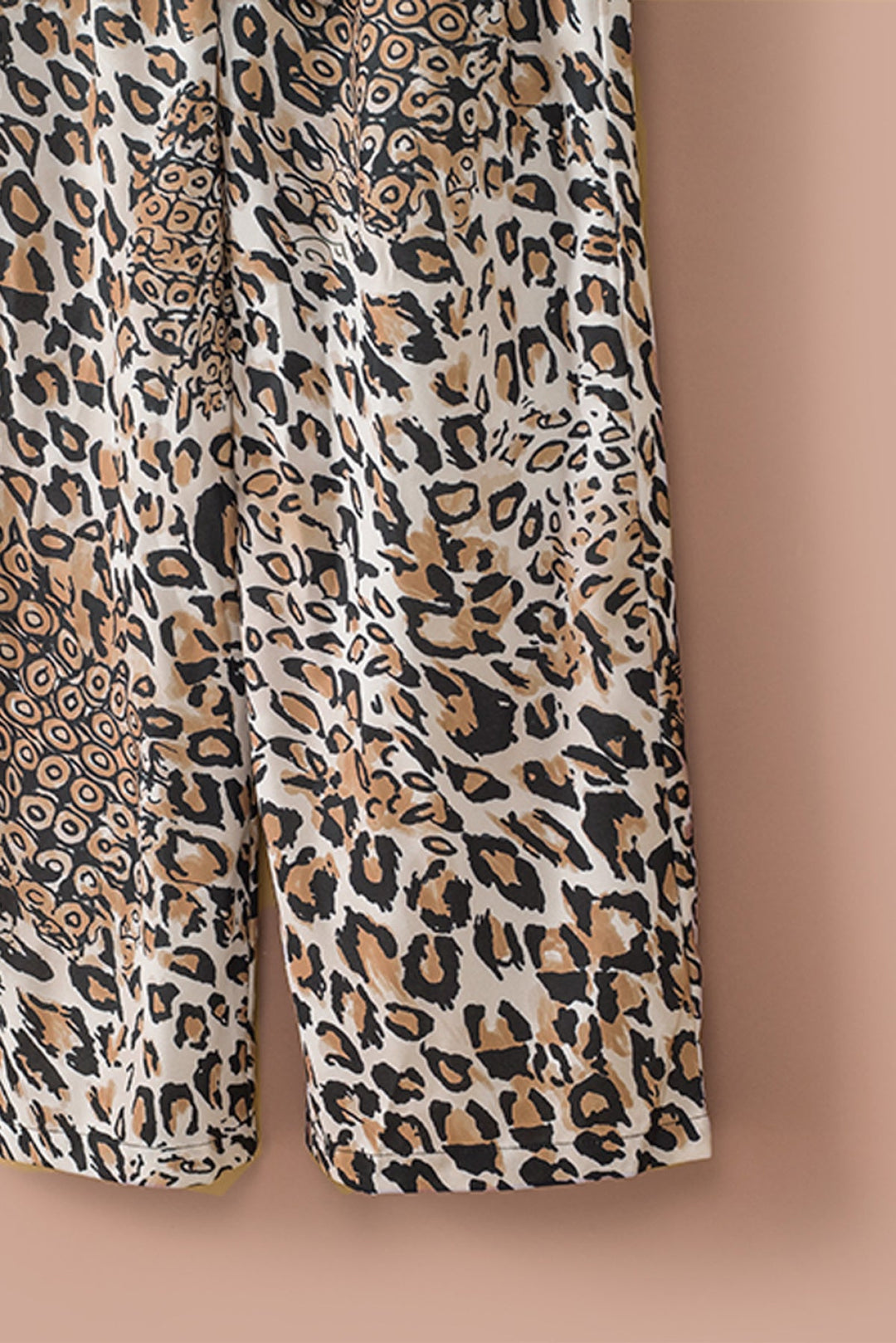 Leopard Sleeveless Cropped Jumpsuit