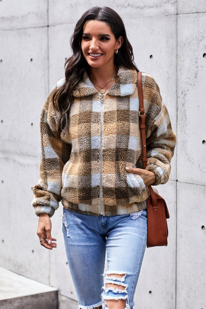 Leopard Print Sherpa Jacket Coat