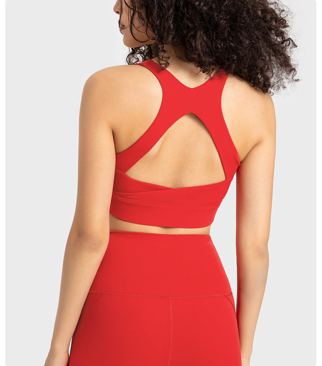 High U-Neck Stretch Backless Sports Bra - Sports Wear