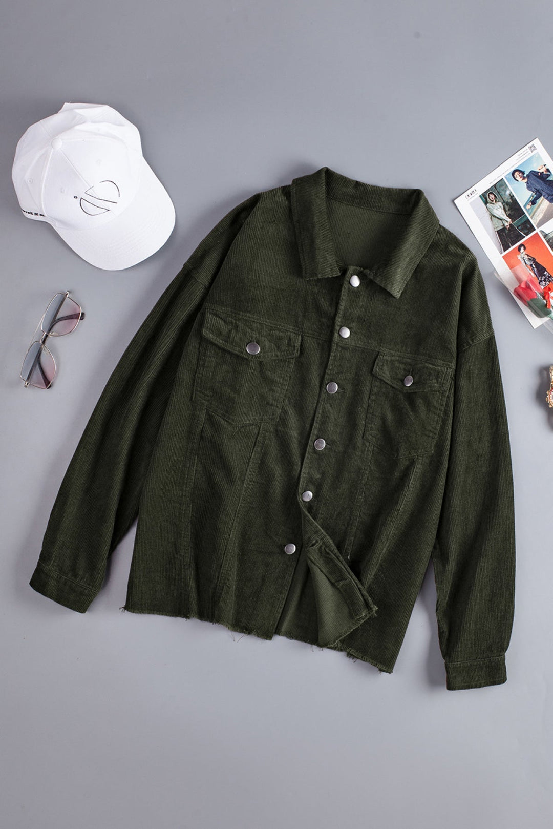 Corduroy Buttoned Jacket
