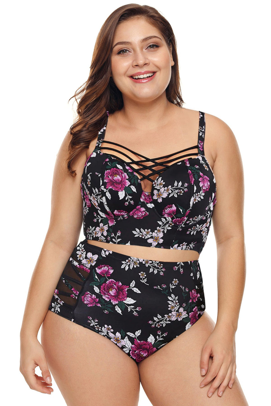 Strappy Push Up Balconette - Plus Size Bikini